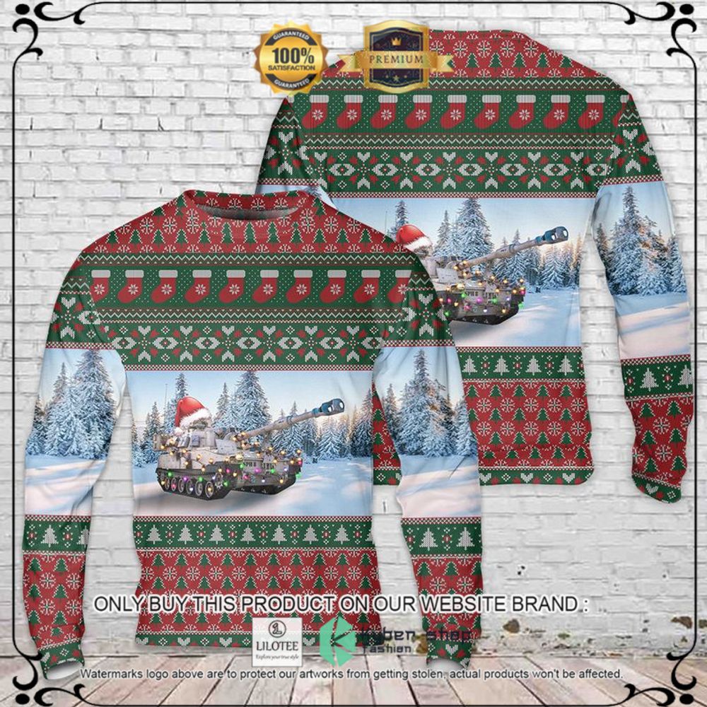 US Army M109A6 Paladin Ugly Christmas Sweater - LIMITED EDITION 3