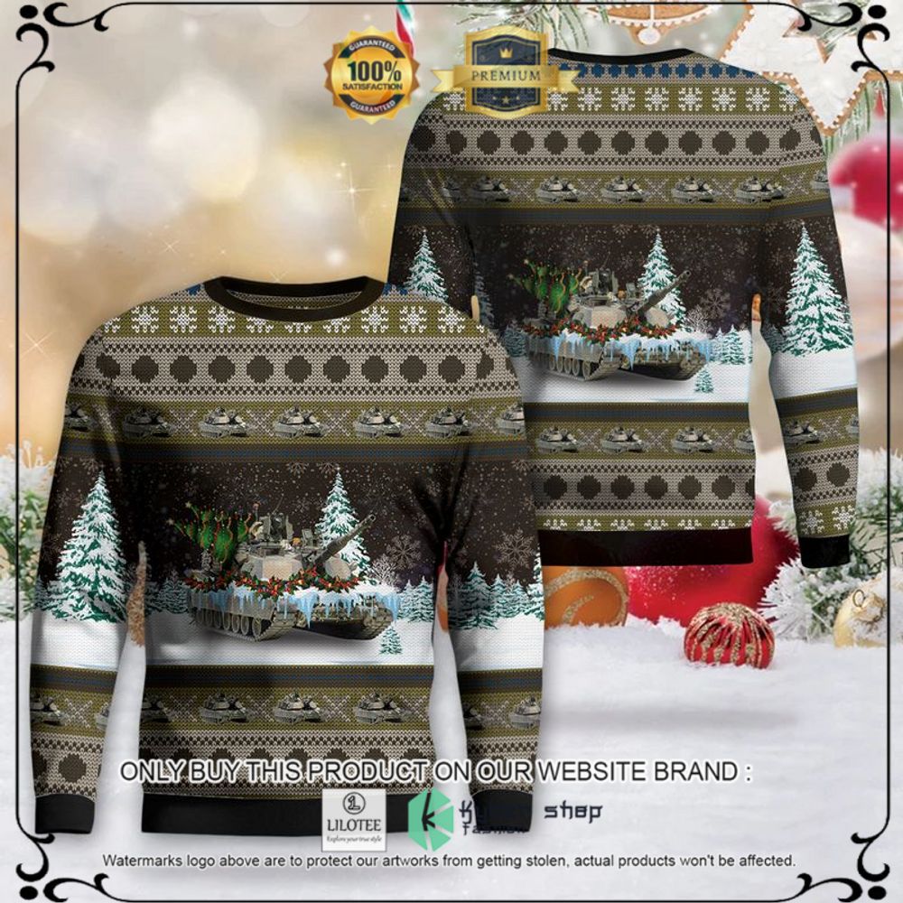 US Army M1A2 Sep Tank Ugly Christmas Sweater - LIMITED EDITION 3