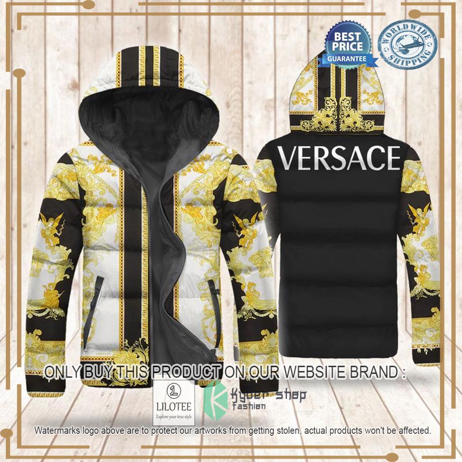 versace black gold down jacket 1 90968
