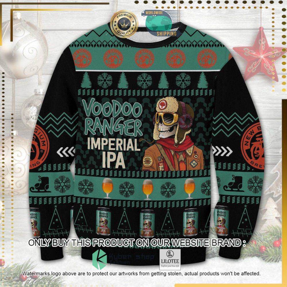 voodoo ranger imperial ipa skull knitted christmas sweater 1 11614