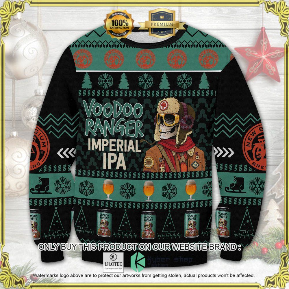 voodoo ranger imperial ipa skull knitted christmas sweater 1 51479