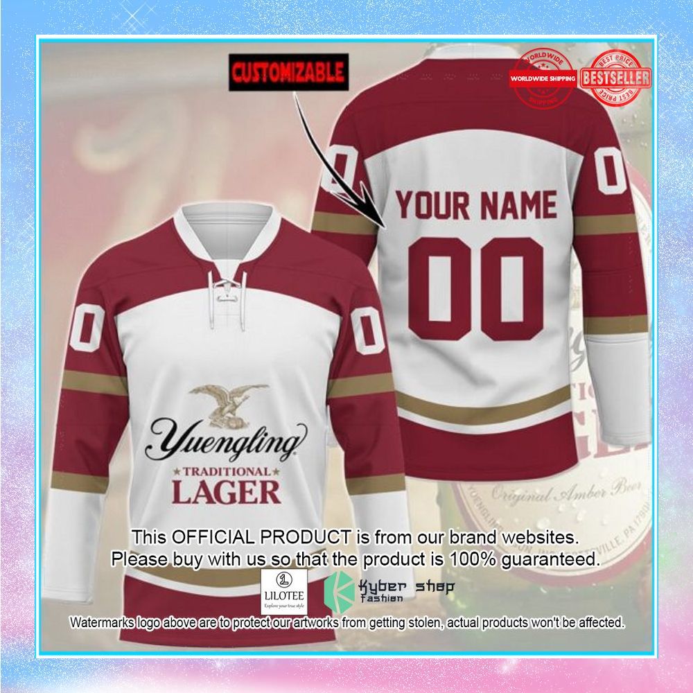 yuengling lager custom name custom number hockey jersey 1 630