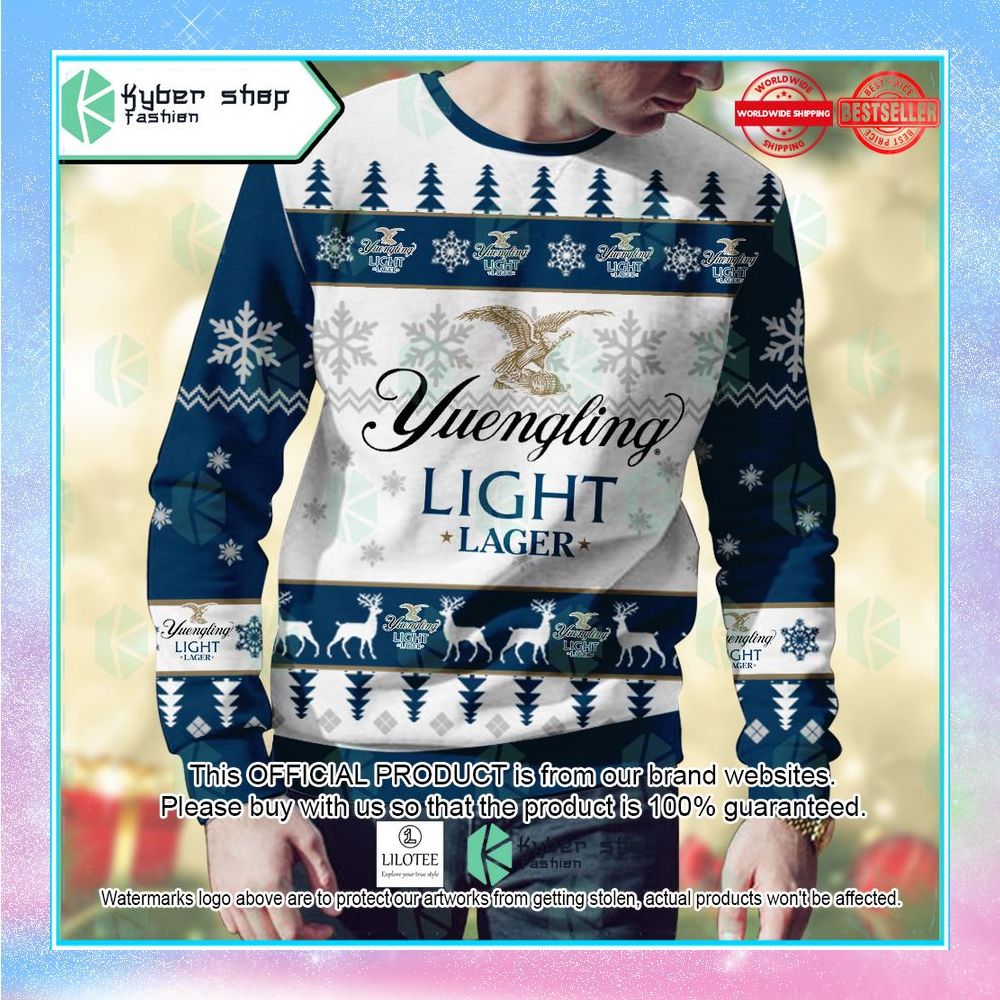 yuengling light lager christmas sweater 2 995