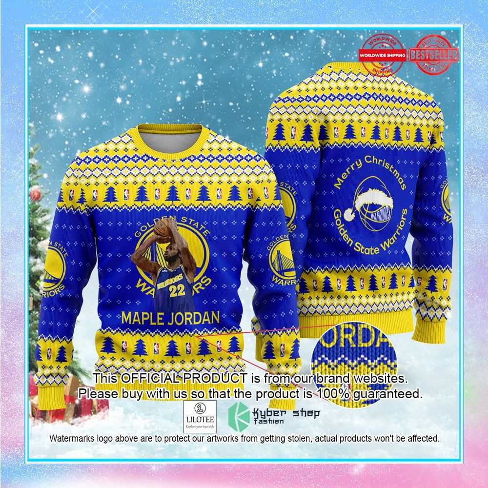 andrew wiggins golden states warriors merry christmas nba christmas sweater 1 736