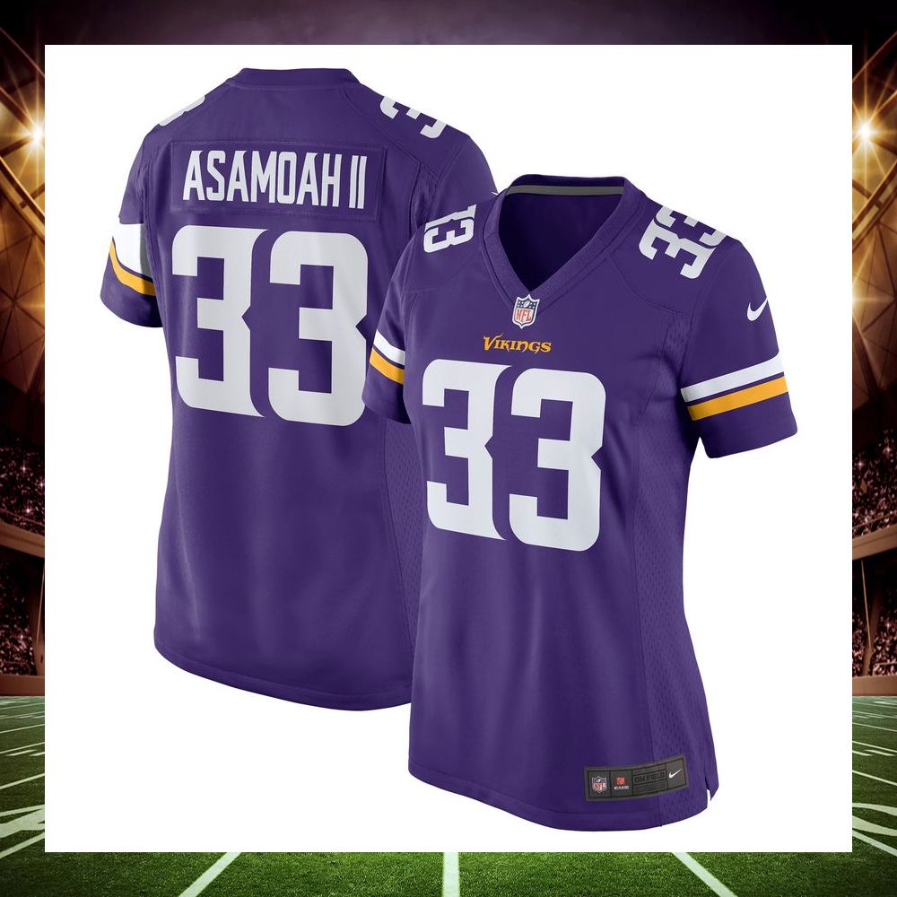 brian asamoah minnesota vikings purple football jersey 1 668
