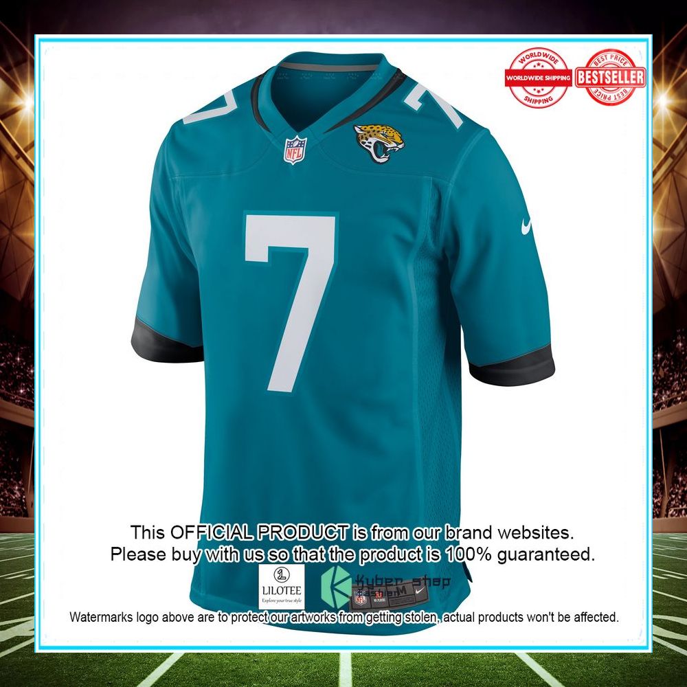 byron leftwich jacksonville jaguars nike retired player game teal football jersey 2 250