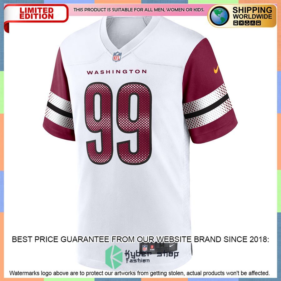 chase young washington commanders white football jersey 2 829