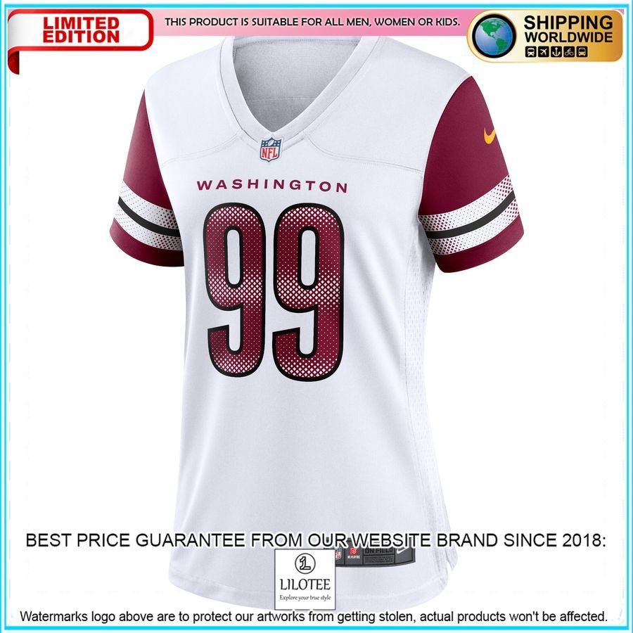 chase young washington commanders womens white football jersey 2 960