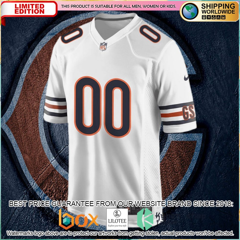 chicago bears nike custom white football jersey 2 522