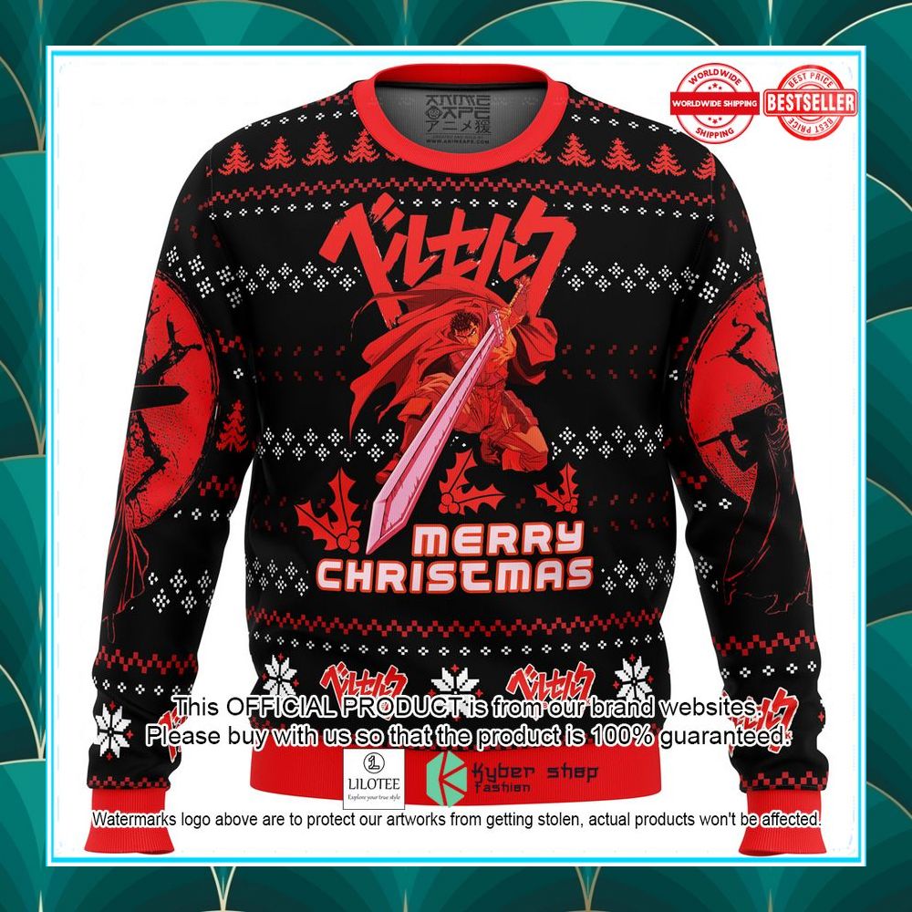 christmas red guts berzerk ugly christmas sweater 2 187