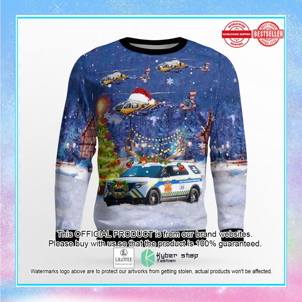 collier county ems ford explorer n911cb airbus helicopters h135 ec135t3 c n 2105 christmas sweater 2 347