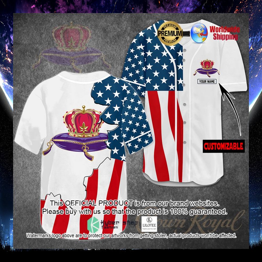 crown royal american flag custom name baseball jersey 1 786