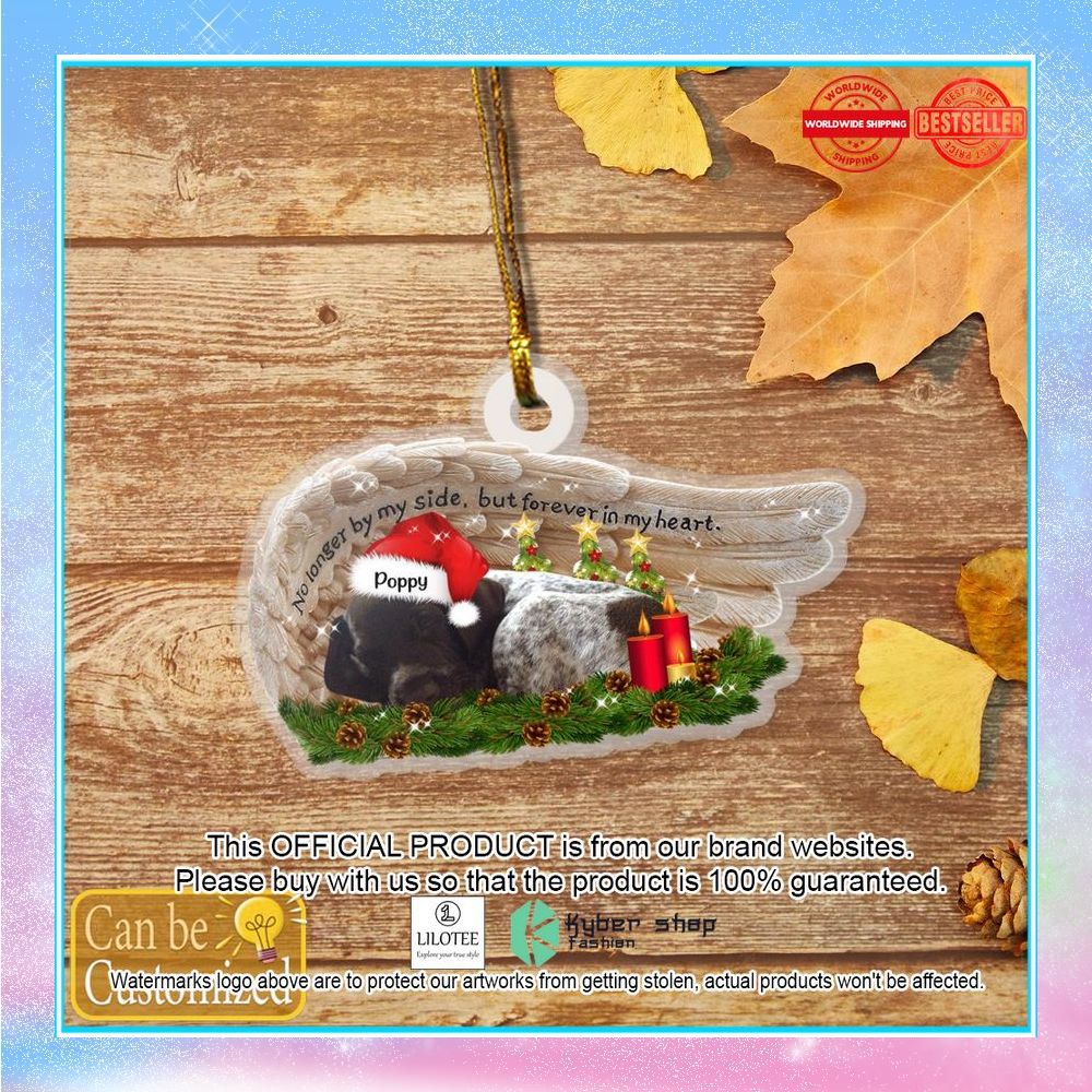 custom name german shorthaired pointer but forever in my heart christmas ornament 2 557