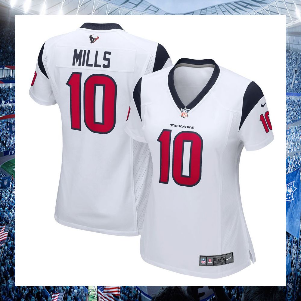 davis mills houston texans nike womens white football jersey 1 712
