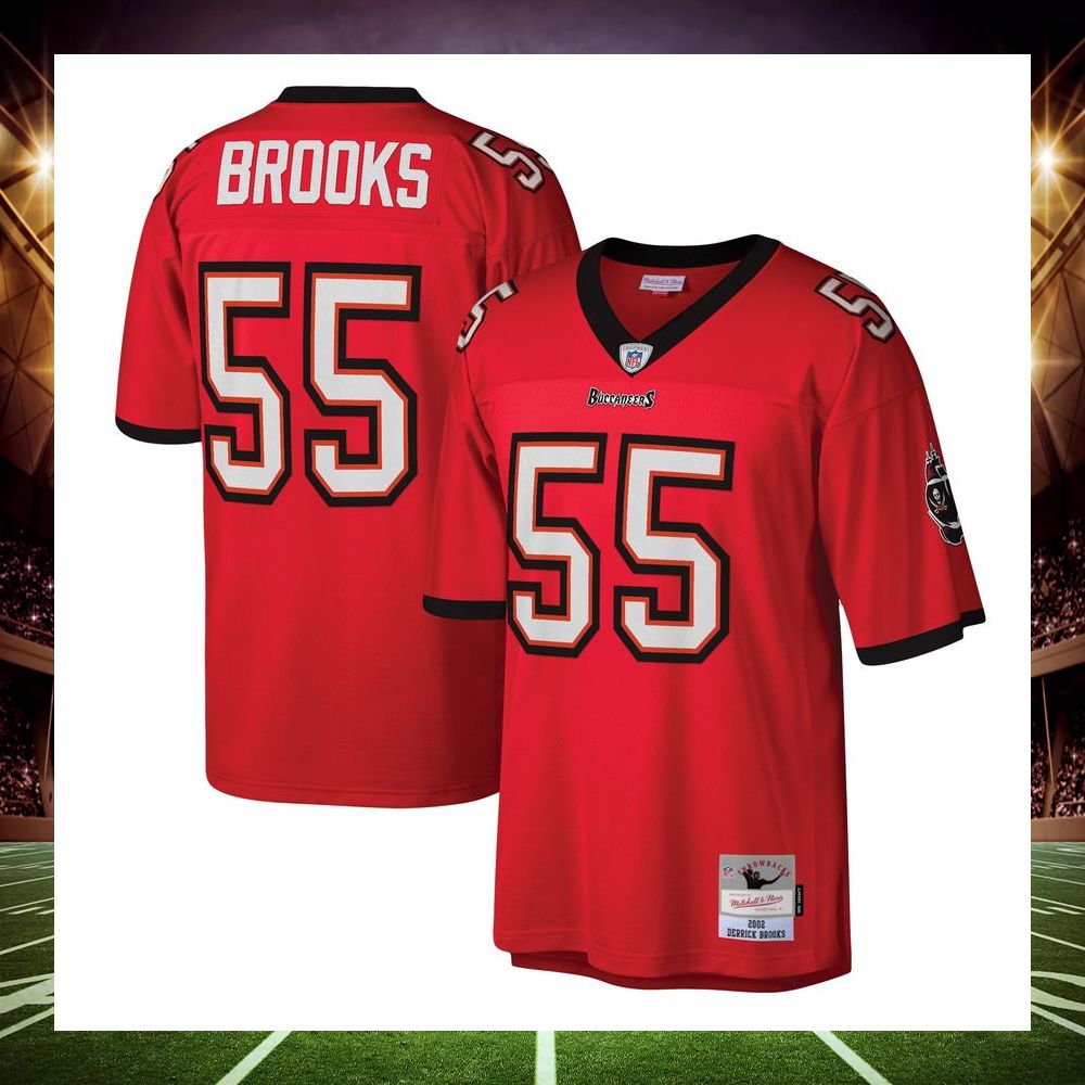 derrick brooks tampa bay buccaneers mitchell ness legacy replica red football jersey 1 459