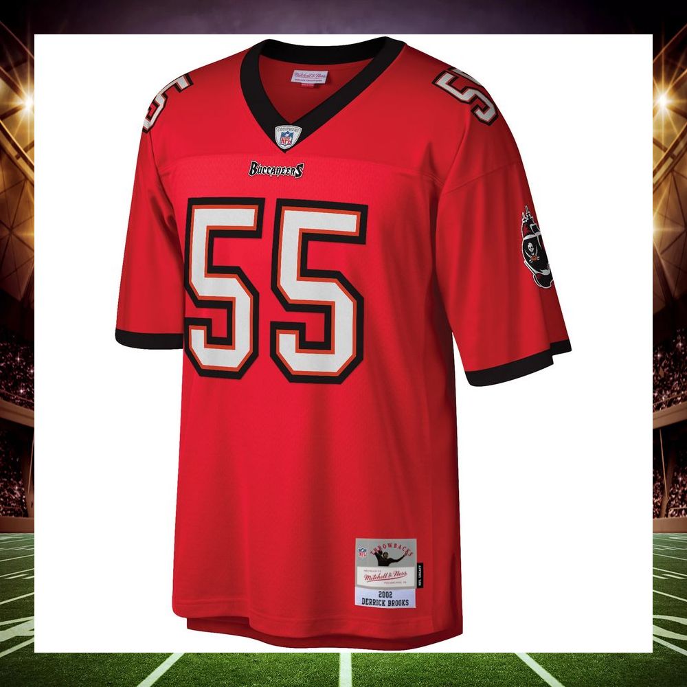 derrick brooks tampa bay buccaneers mitchell ness legacy replica red football jersey 2 277