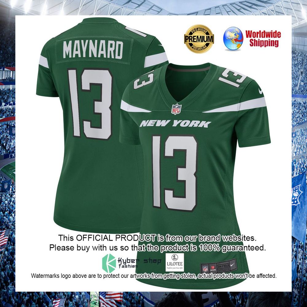 don maynard new york jets nike womens retired gotham green football jersey 1 940