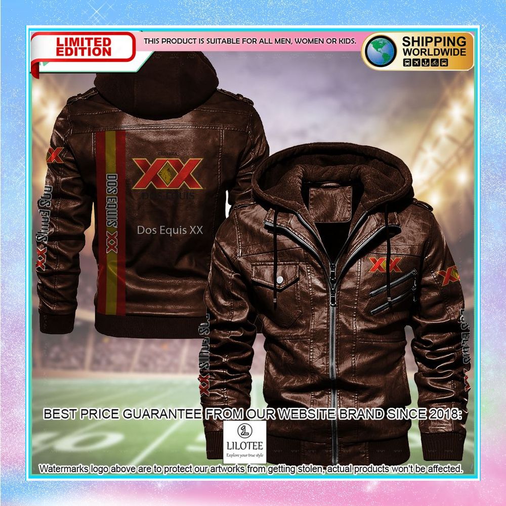 dos equis xx leather jacket fleece jacket 2 801