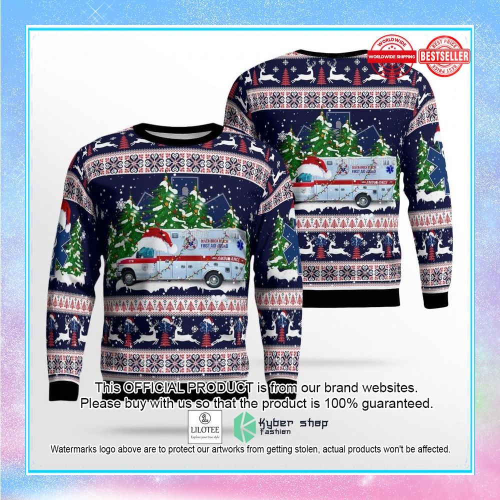 dover brick beach first aid squad dover beaches north new jersey christmas sweater 1 897