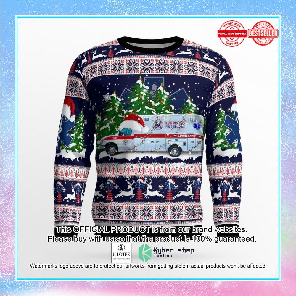 dover brick beach first aid squad dover beaches north new jersey christmas sweater 2 585