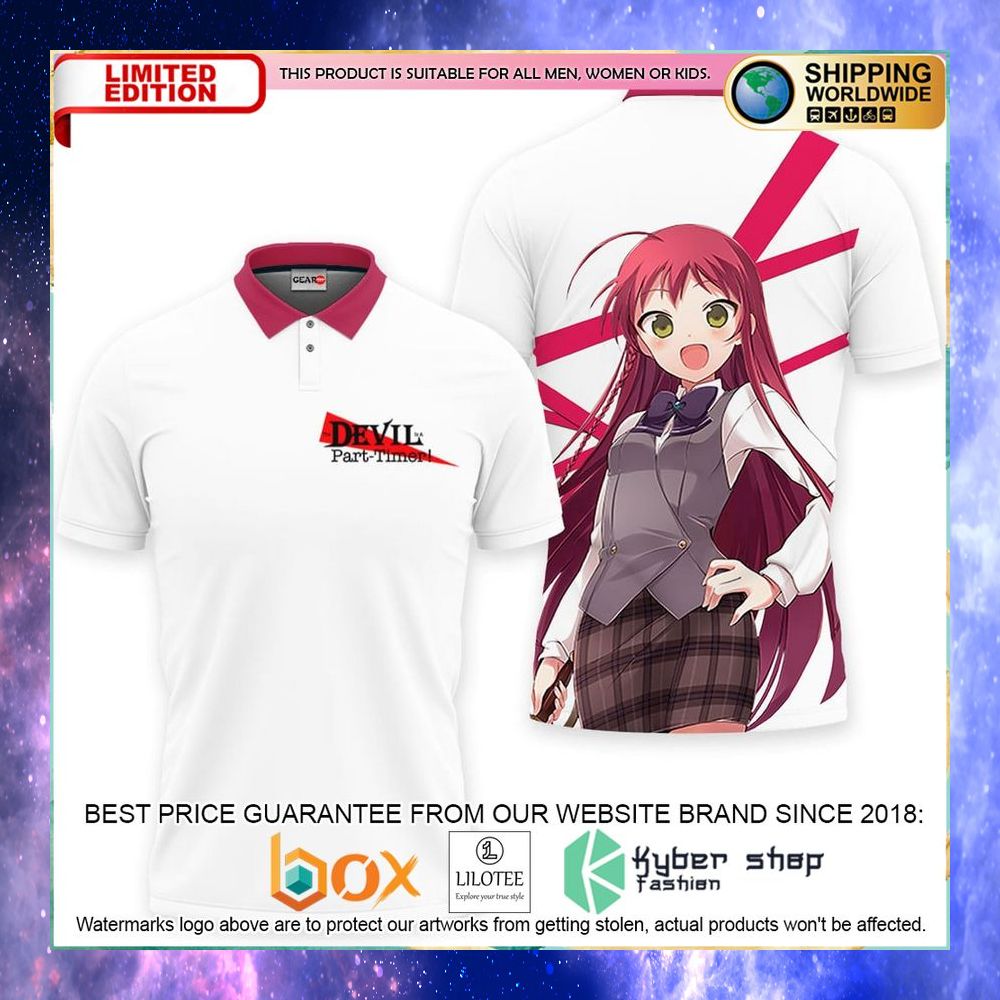 emi yusa the devil is a part timer anime polo shirt 1 964