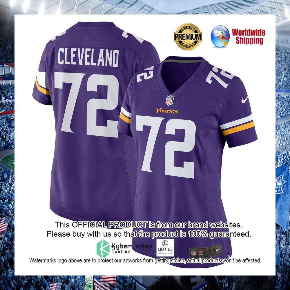 ezra cleveland minnesota vikings nike womens purple football jersey 1 396