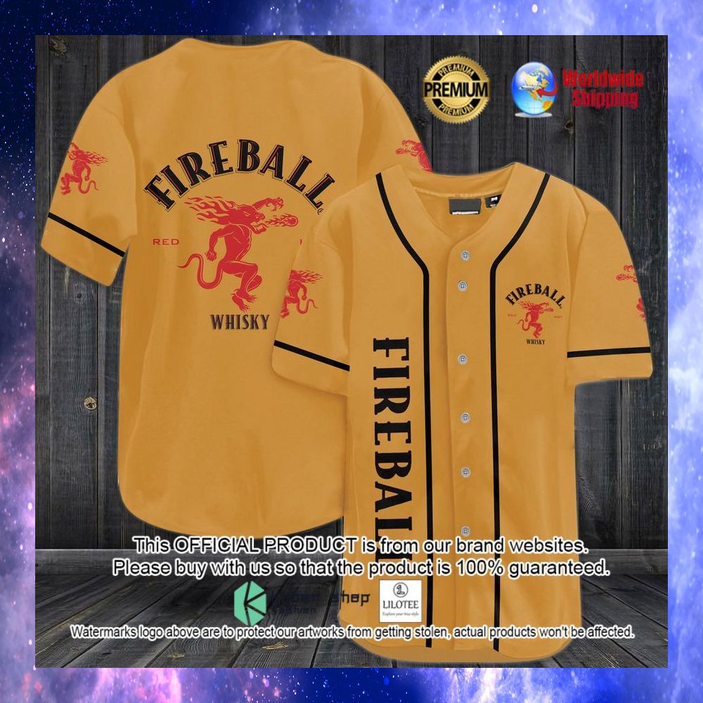 fireball red hot whisky baseball jersey 1 581