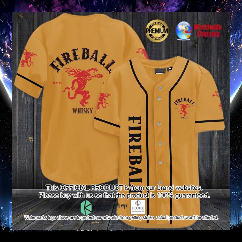 fireball red hot whisky baseball jersey 1 799