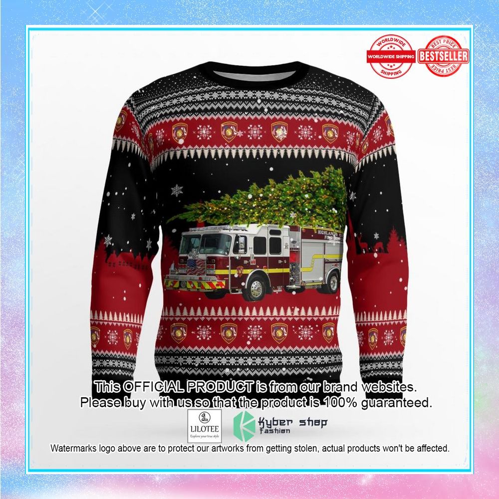 florida highlands county fire rescue christmas sweater 2 137