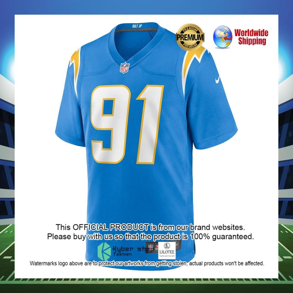 forrest merrill los angeles chargers nike player game powder blue football jersey 2 798