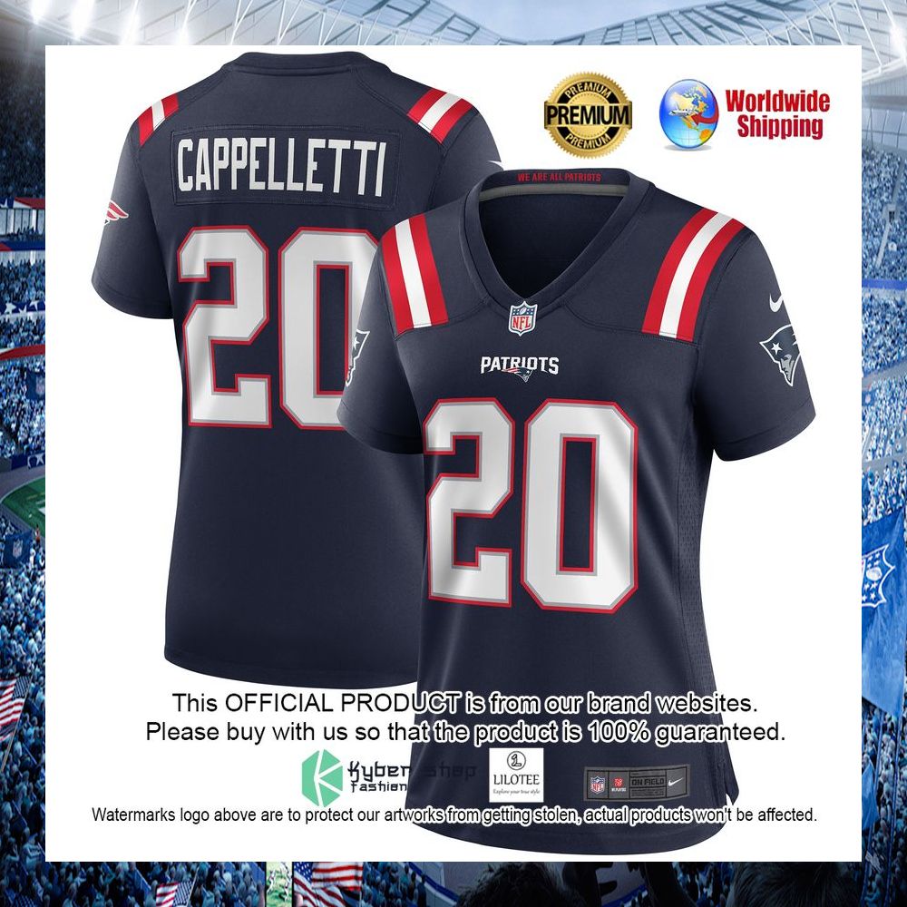 gino cappelletti new england patriots nike womens retired navy football jersey 1 721