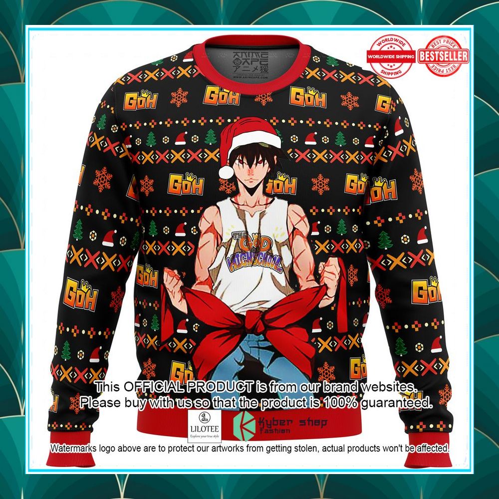 god of high school santa jin mori ugly christmas sweater 1 581