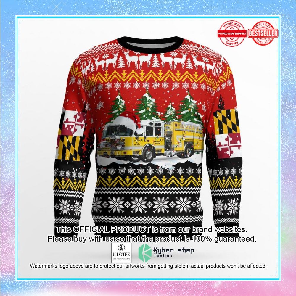 hereford volunteer fire company christmas sweater 2 835