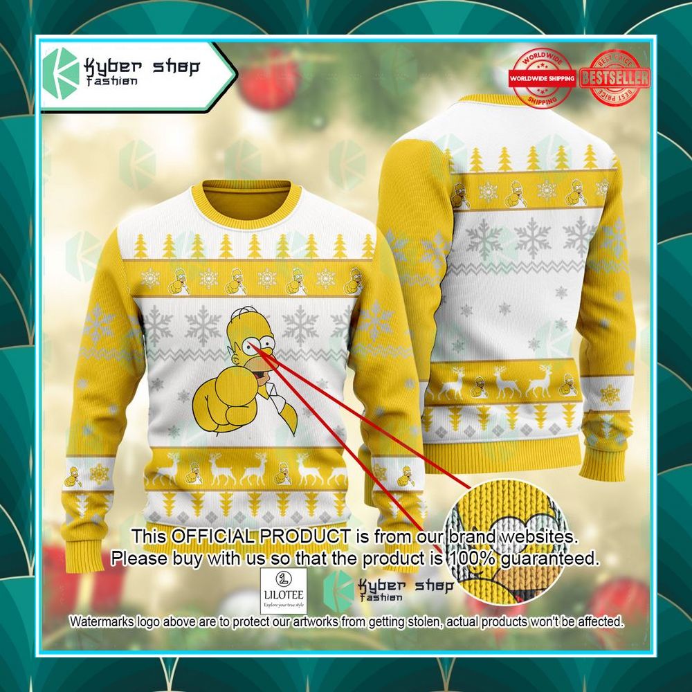 homer simpson the simpsons christmas sweater 1 910