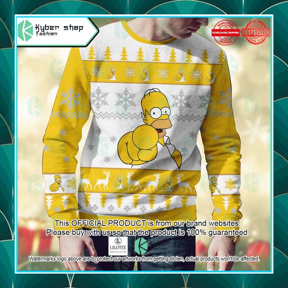 homer simpson the simpsons christmas sweater 2 926
