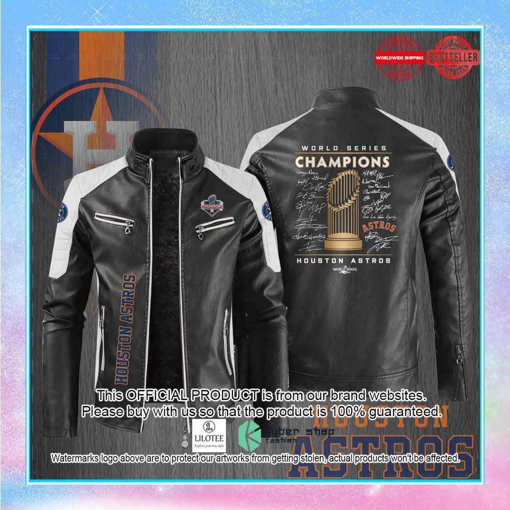 houston astros ws champions motor block leather jacket 1 547