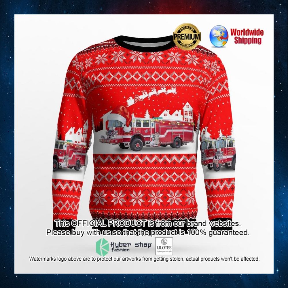 ishpeming michigan ishpeming township fire department santa hat sweater 2 515