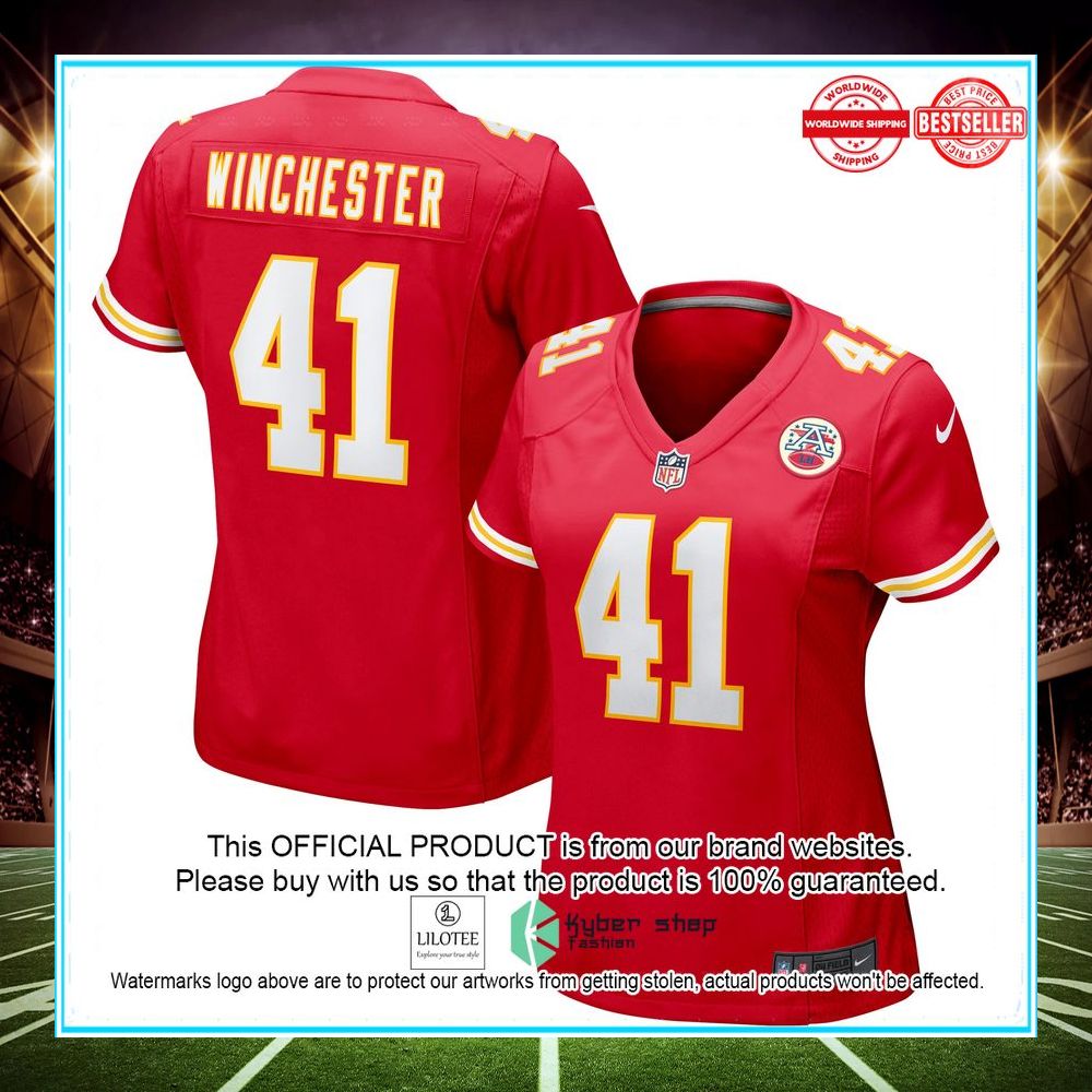 james winchester kansas city chiefs nike womens game red football jersey 1 31