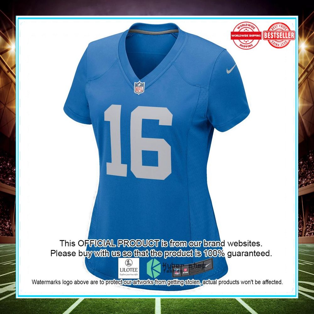 jared goff detroit lions nike womens game player blue football jersey 2 126