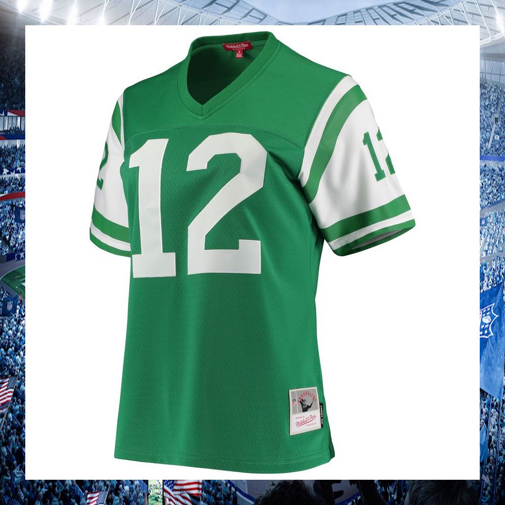 joe namath new york jets mitchell ness womens 1969 legacy replica green football jersey 2 155