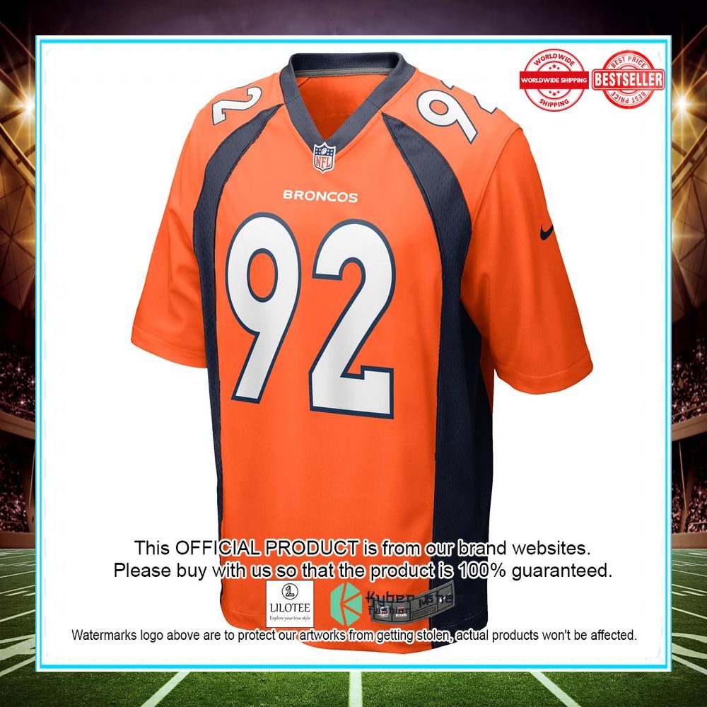 jonathan harris denver broncos nike game orange football jersey 2 816