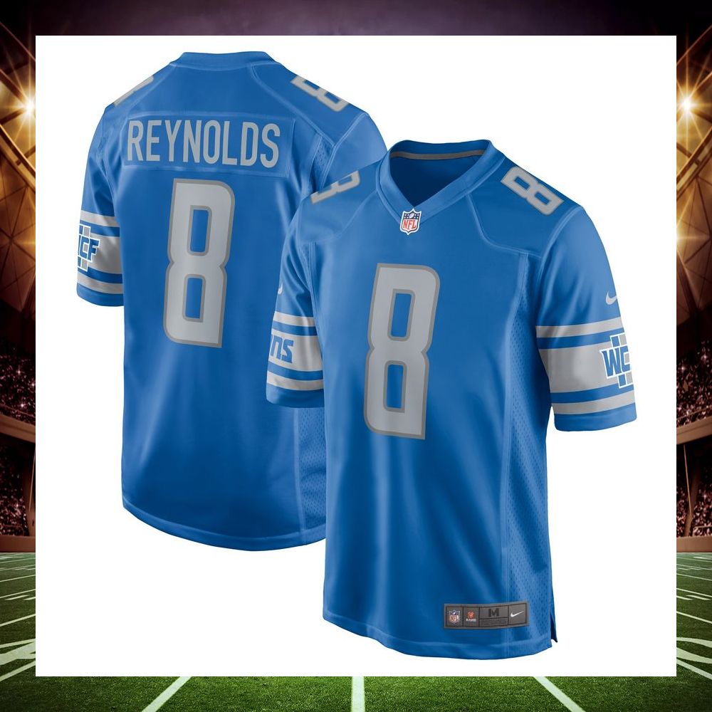 josh reynolds detroit lions blue football jersey 1 346
