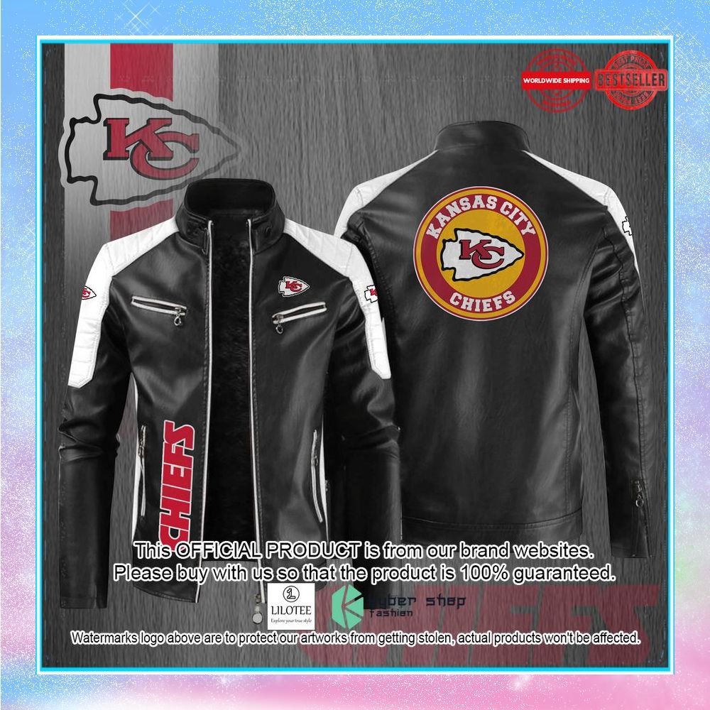 kansas city chiefs motor block leather jacket 1 398