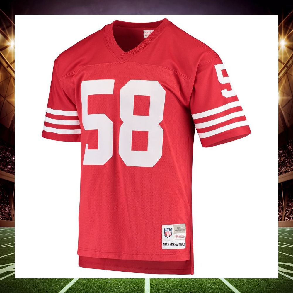 keena turner san francisco 49ers mitchell ness 1982 replica legacy throwback scarlet football jersey 2 140
