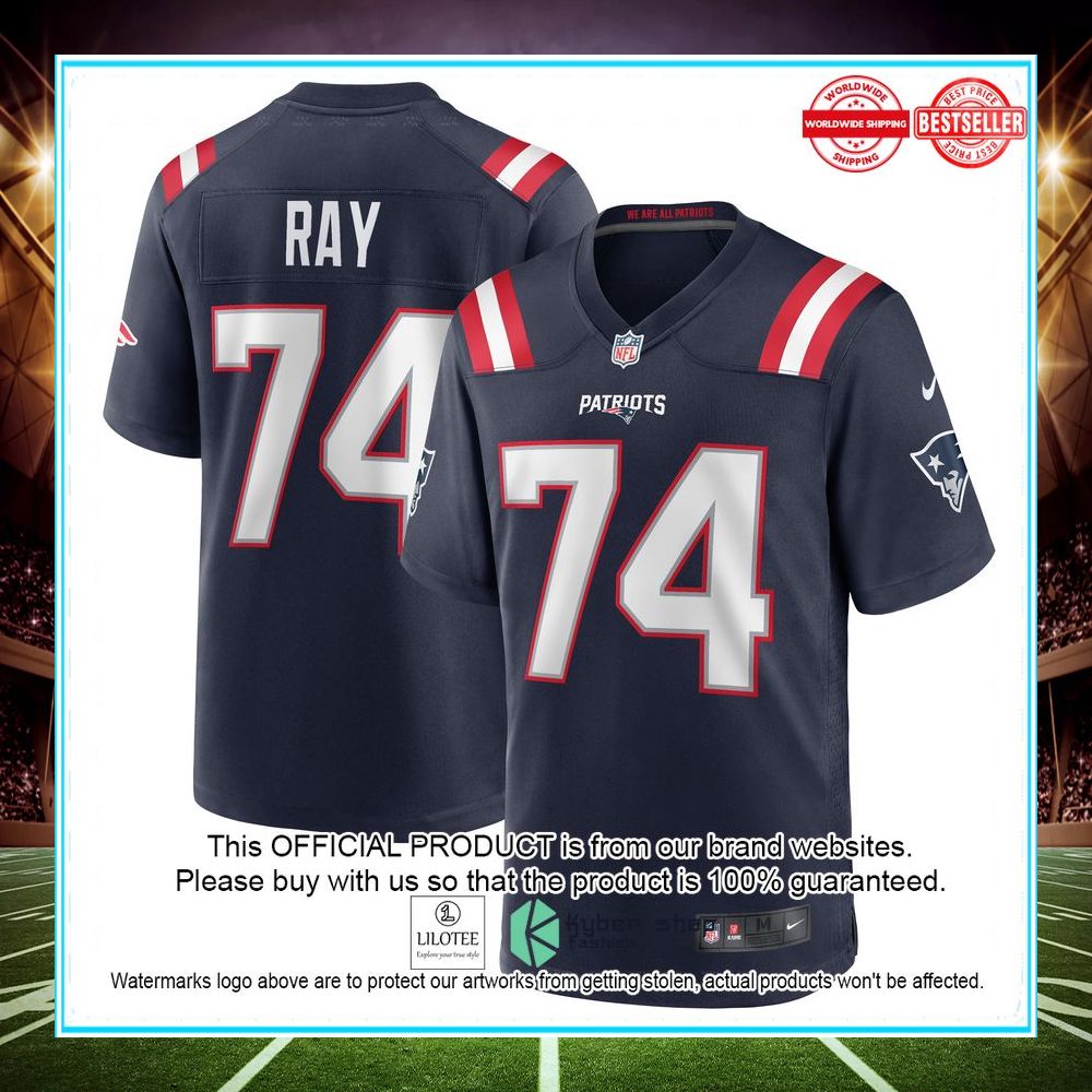 labryan ray new england patriots nike game player navy football jersey 1 464