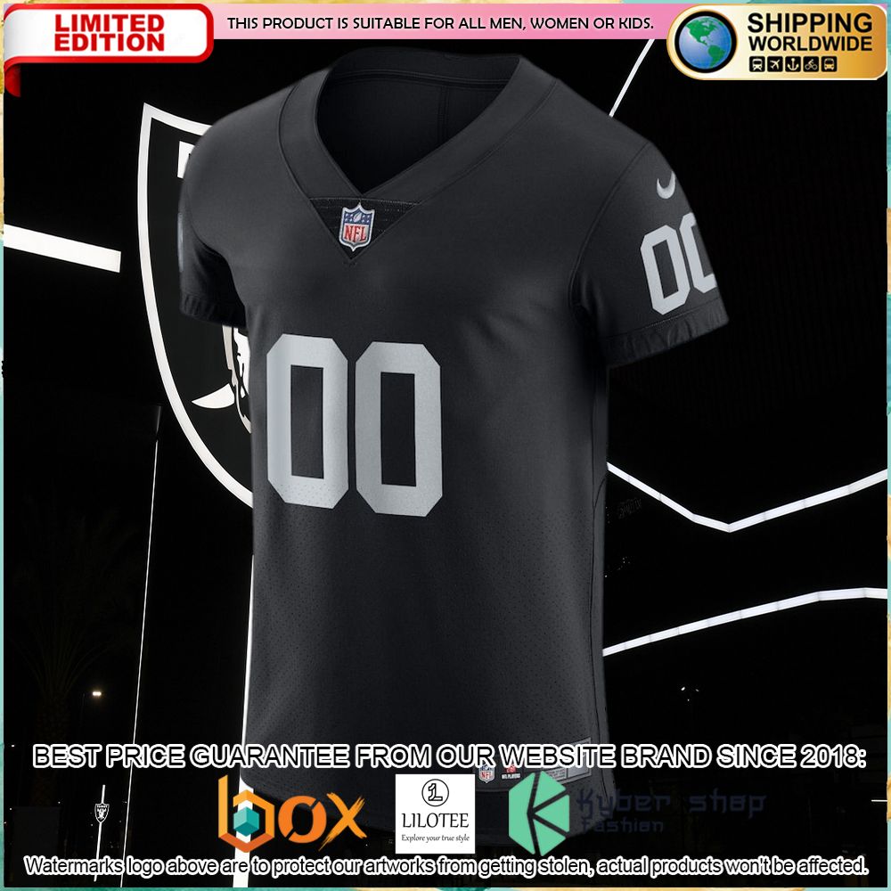 las vegas raiders nike vapor untouchable custom elite black football jersey 2 142
