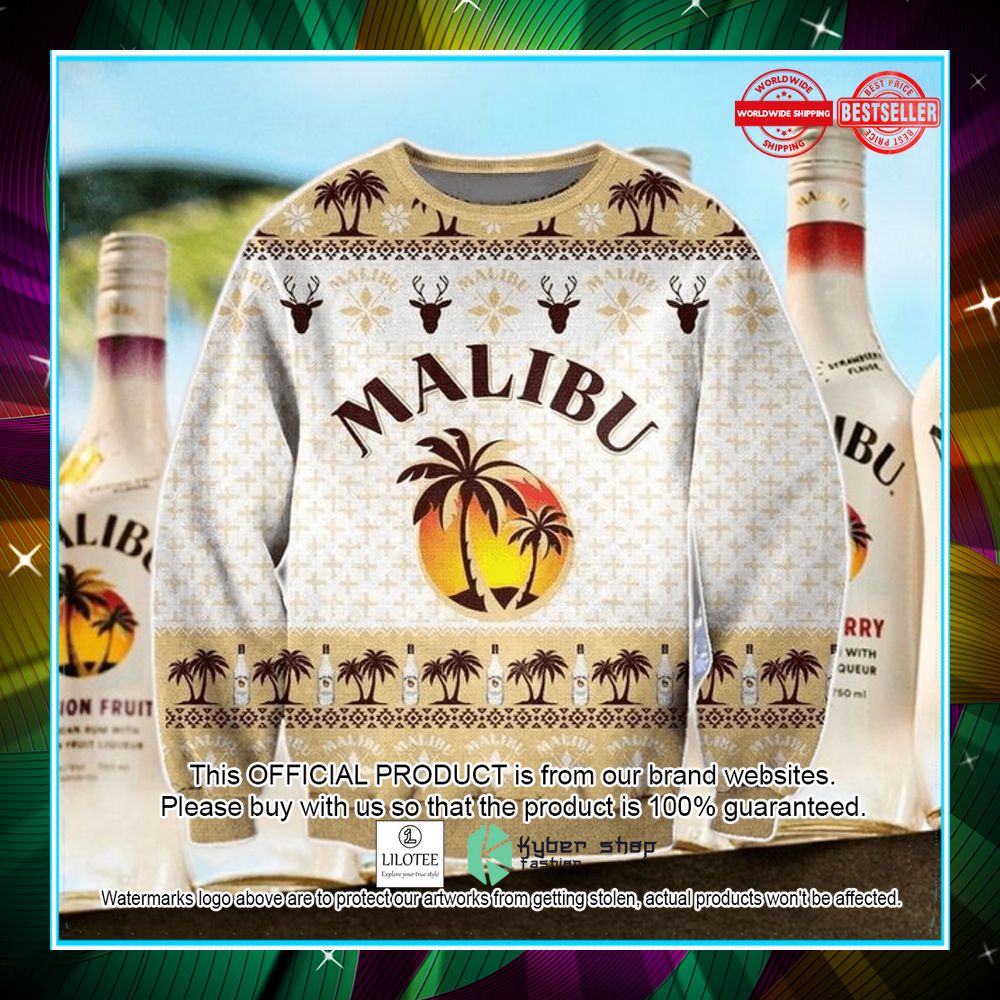 malibu rum ugly christmas sweater 1 13