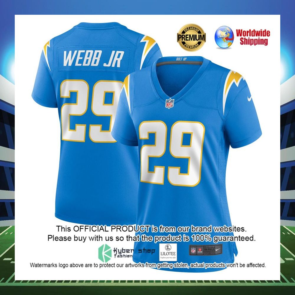 mark webb jr los angeles chargers nike womens game powder blue football jersey 1 71