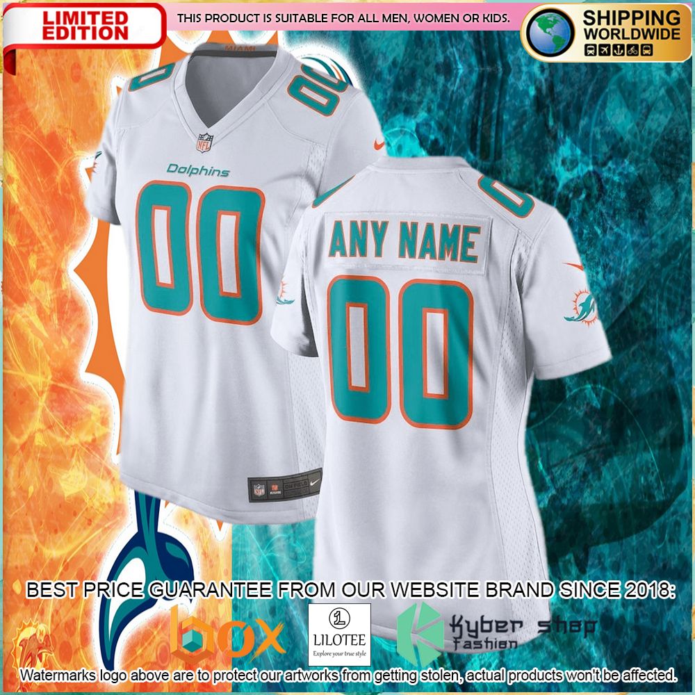 miami dolphins nike womens custom white football jersey 1 504
