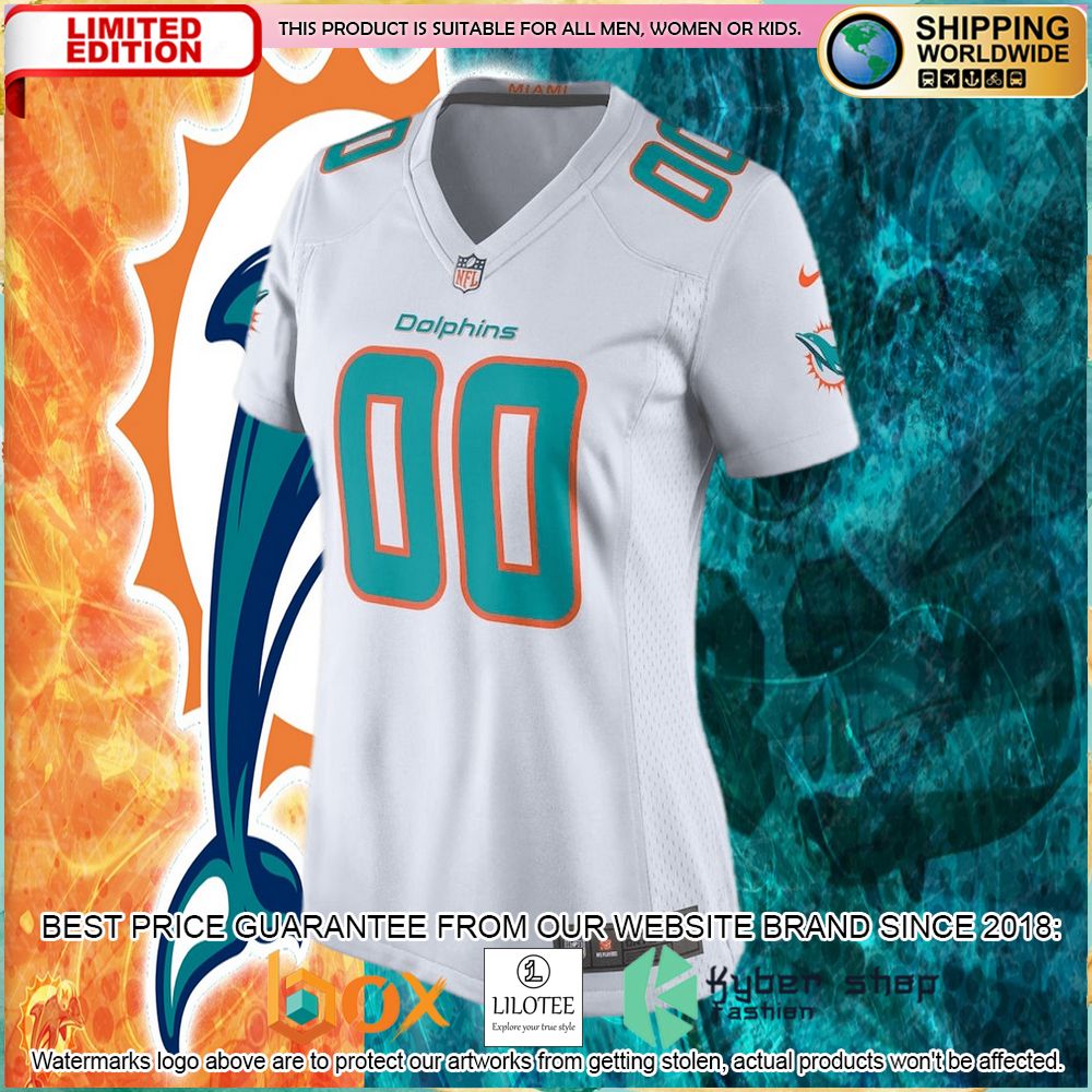 miami dolphins nike womens custom white football jersey 2 578